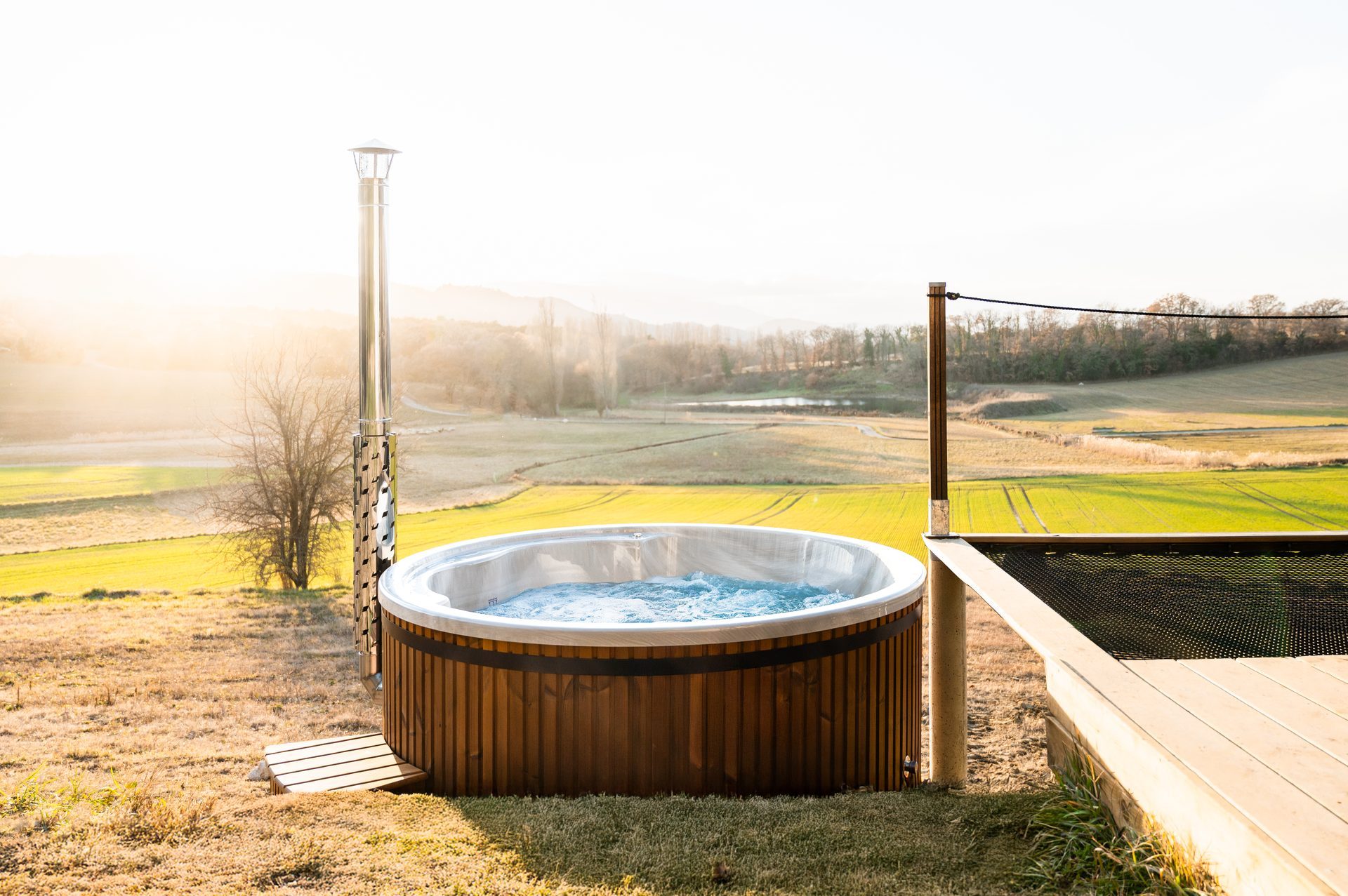 Bain nordique Hestia — terrasse vue panoramique